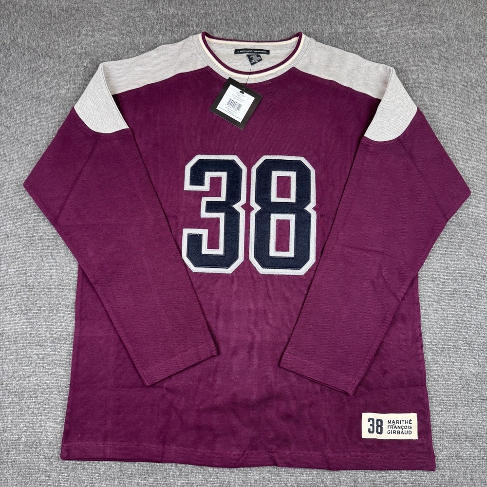 Marithe Francois Girbaud Wine and Gray Sweater